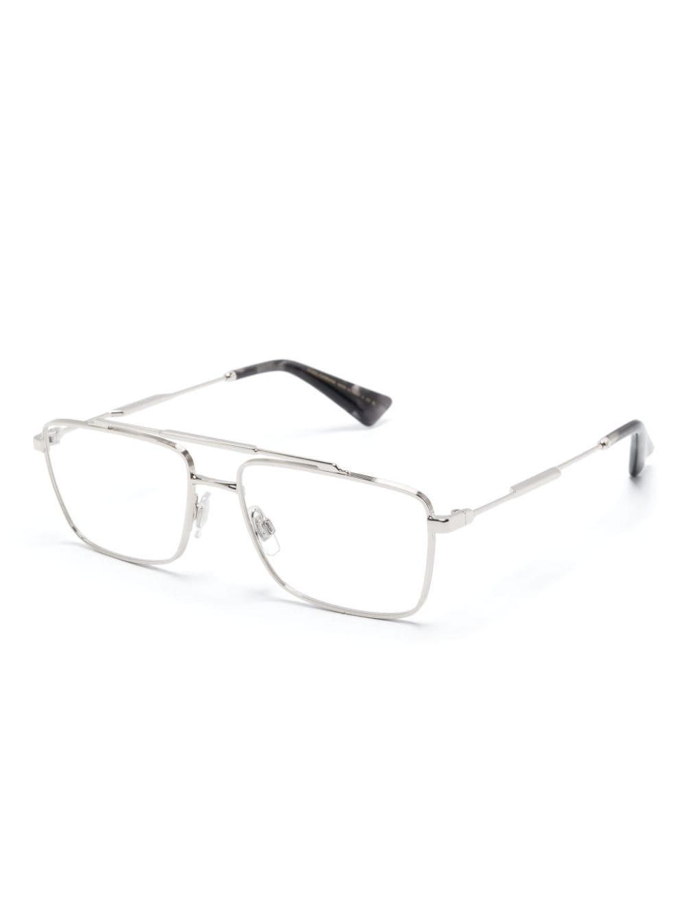 Shop Dolce & Gabbana Rectangle-frame Glasses In Silver