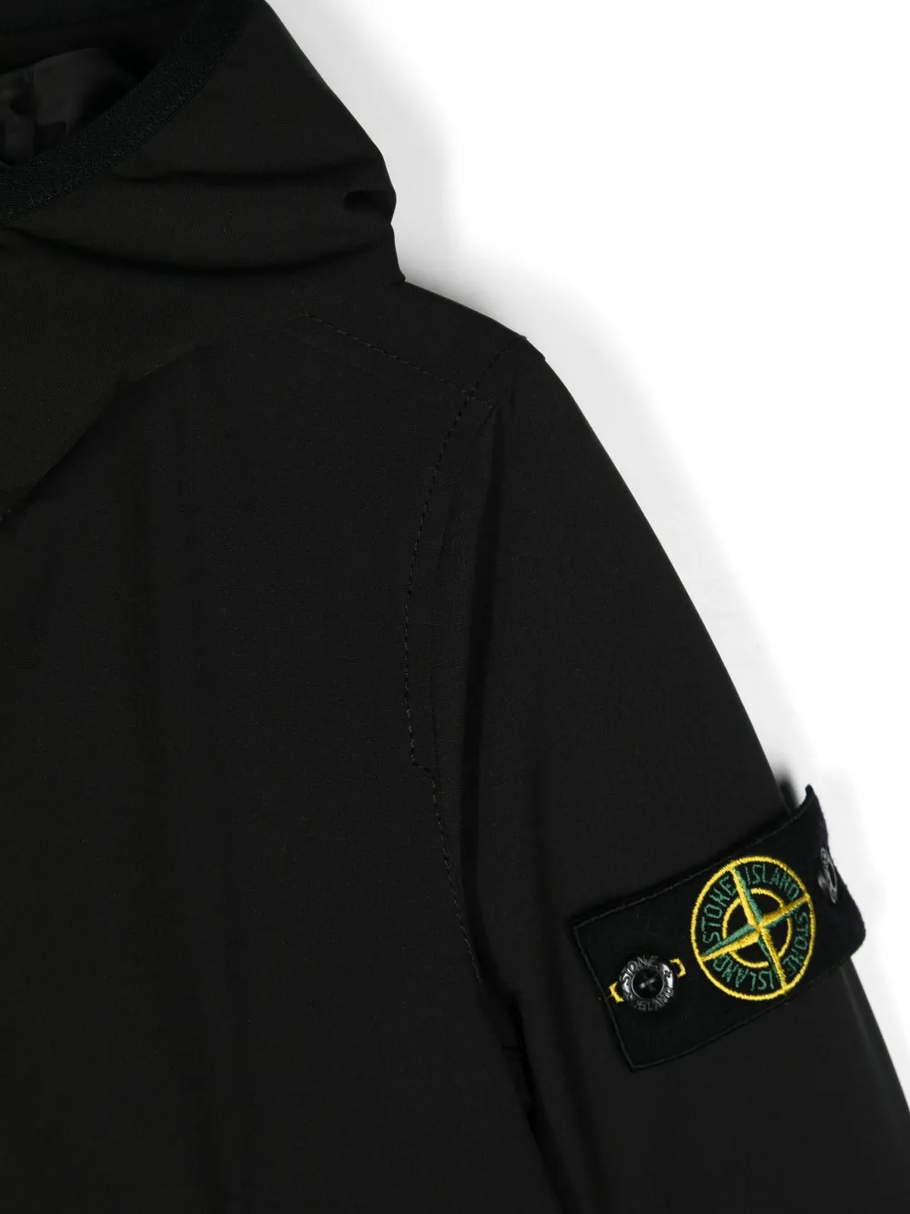 Stone Island Junior Jack met Compass-logopatch Zwart