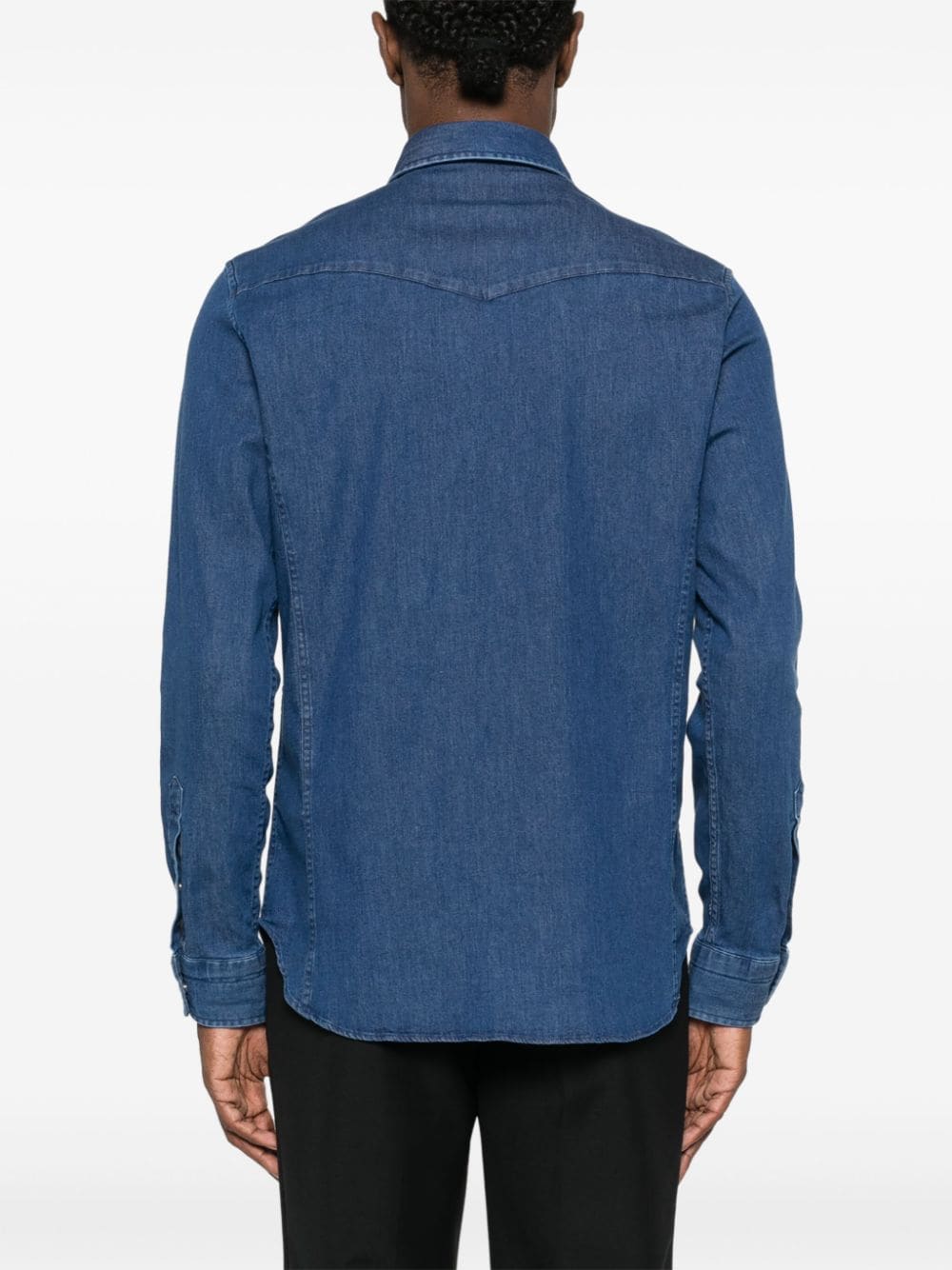 Shop Tom Ford Western Denim Shirt In Blau