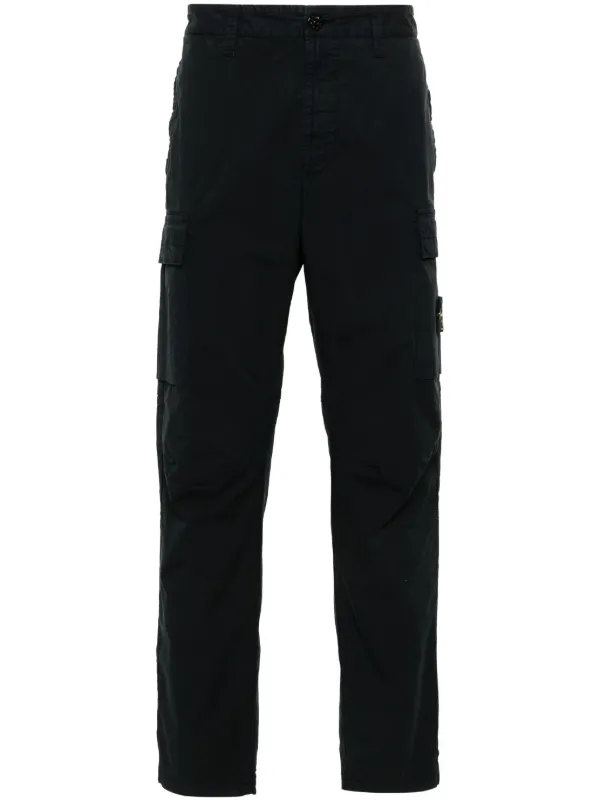 Stone Island Tapered Cargo Trousers Blue FARFETCH JO