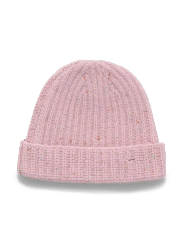 Marni logo-embroidered ribbed-knit Beanie | Pink | FARFETCH display picture 2