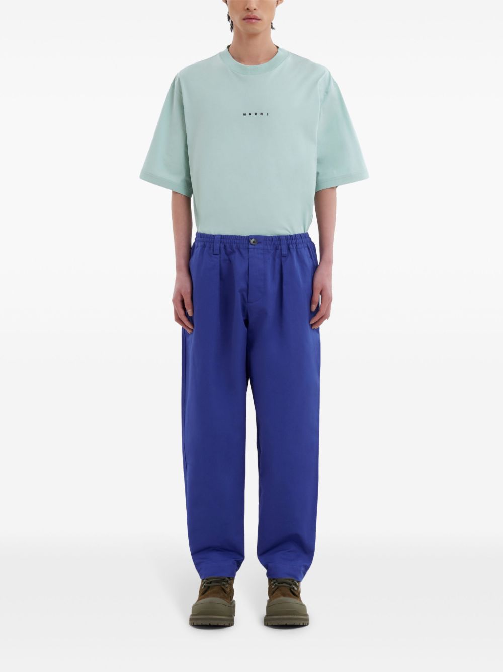 Cheap Marni tapered organic-cotton trousers Men