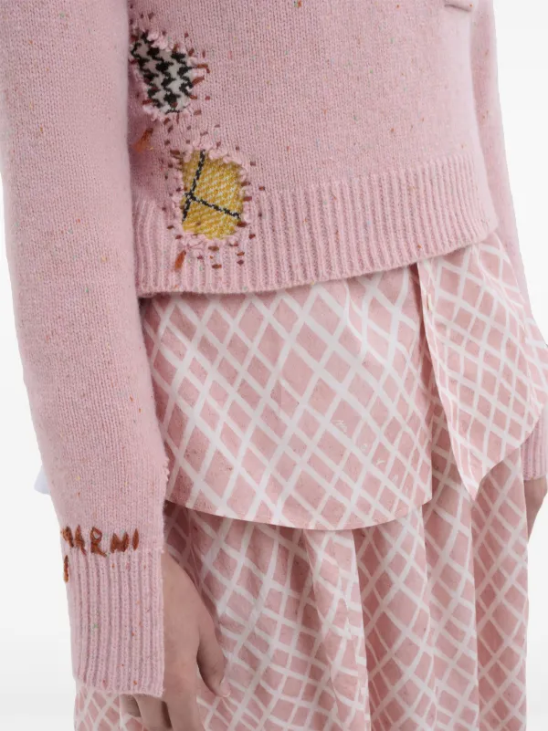 Marni ダメージ セーター | ピンク | FARFETCH JP