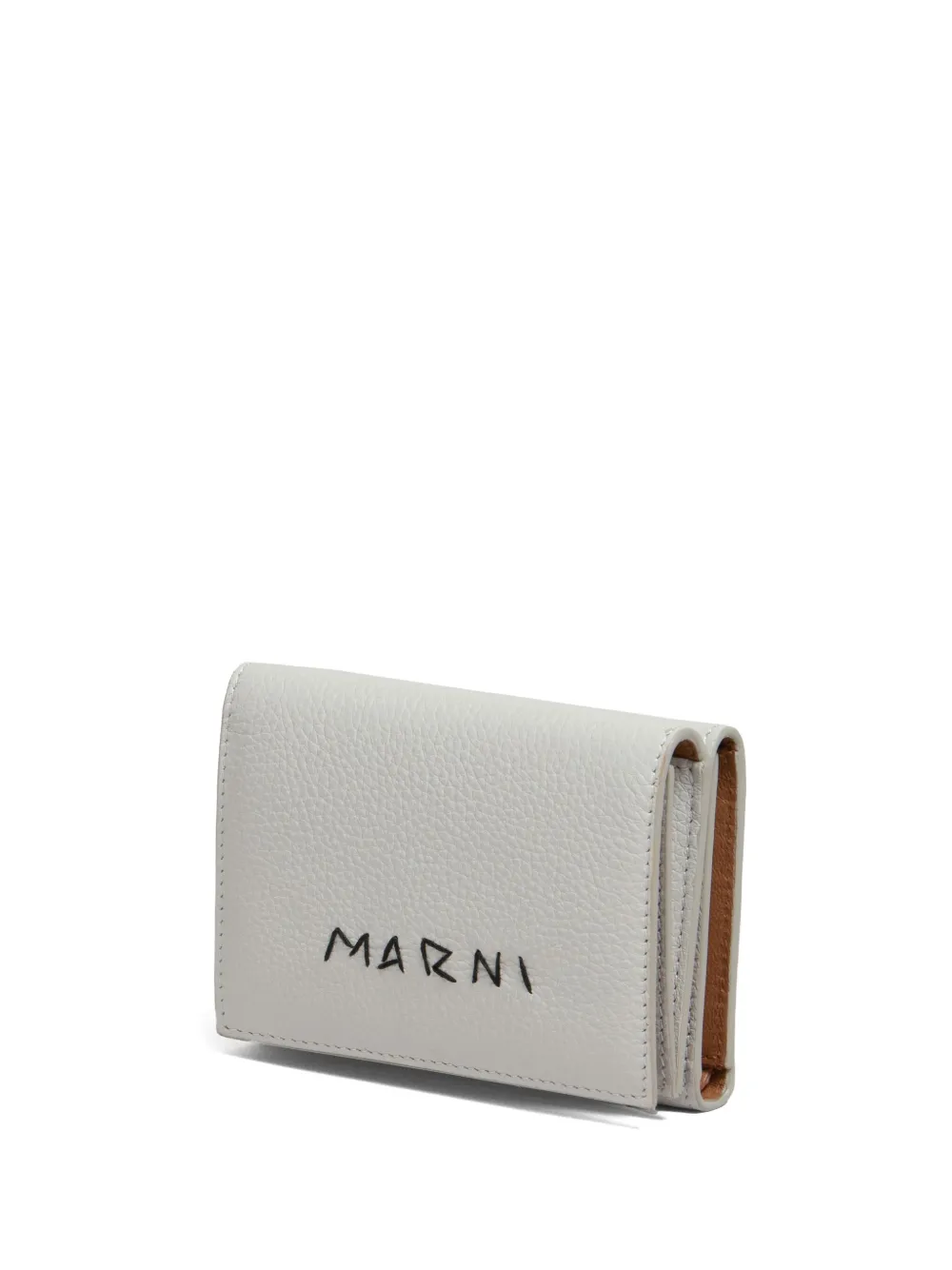 Marni Leren portemonnee Wit