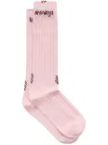 Marni logo-jacquard ribbed socks - Pink
