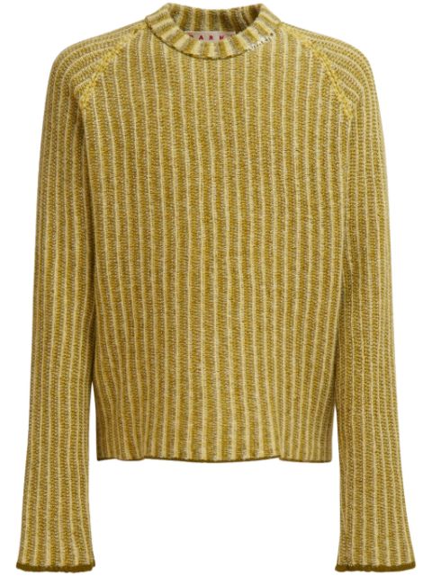 Marni cable-knit crew-neck jumper Men