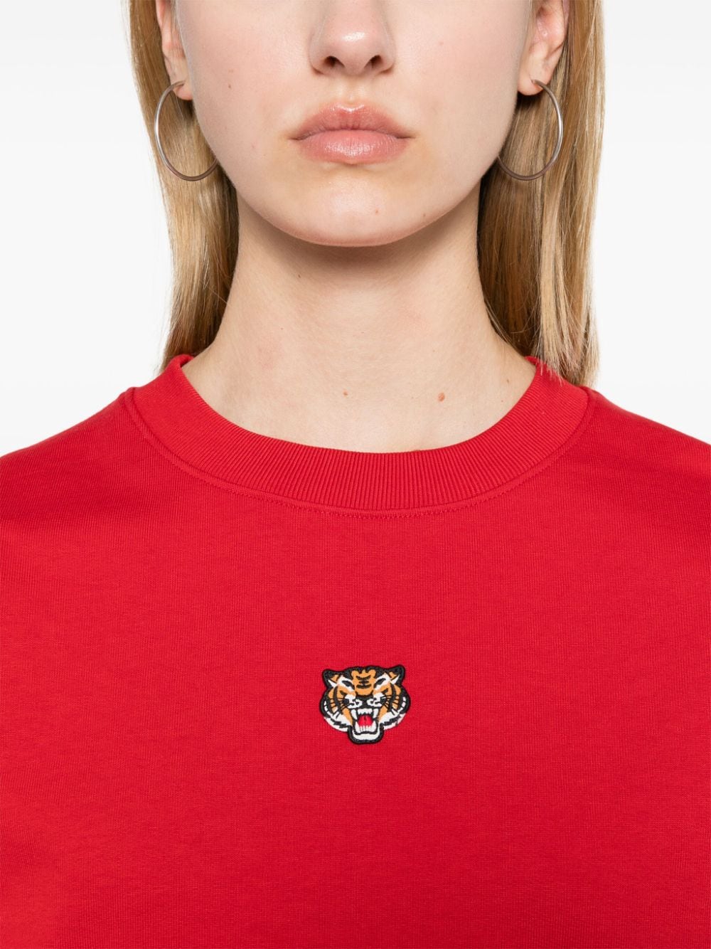 Shop Kenzo Lucky Tiger Cotton Sweatshirt In Red