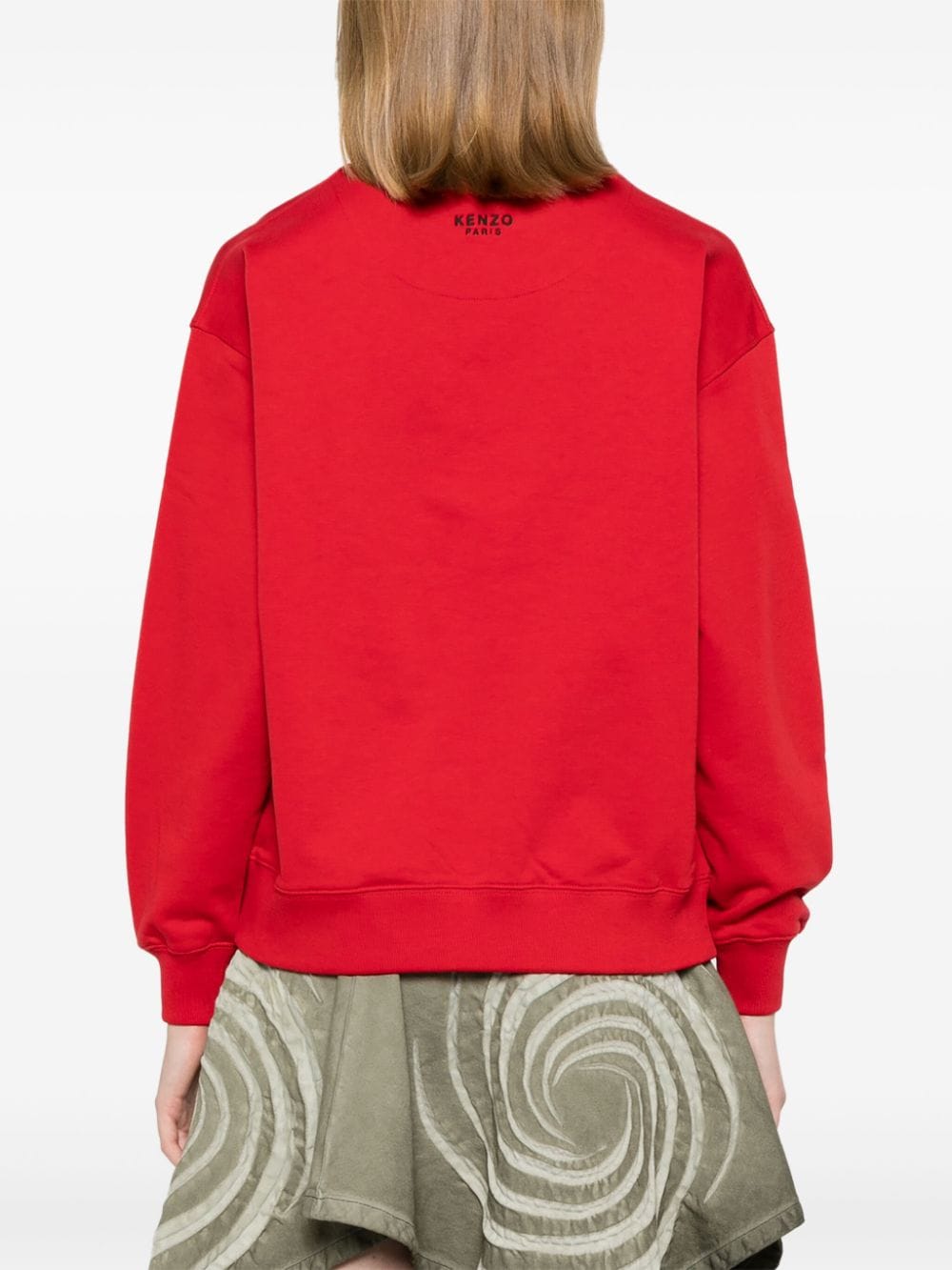 Shop Kenzo Lucky Tiger Cotton Sweatshirt In Red