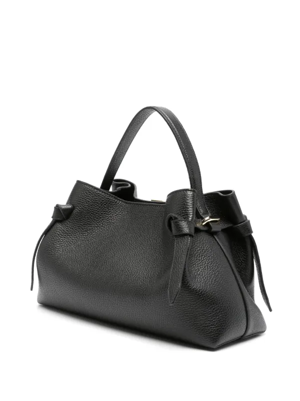 Yuzefi  Gyoza ハンドバッグ GYOZA - BLACK PEBBLE GRAINED LEATHER – Yuzefi