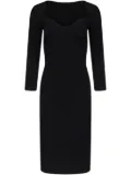 Galvan Kaia stretch-knit midi dress - Black