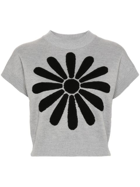 Kenzo Marguerite-patch knitted top Women