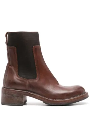 Moma Tronchetto Leather Ankle Boots | Brown | FARFETCH