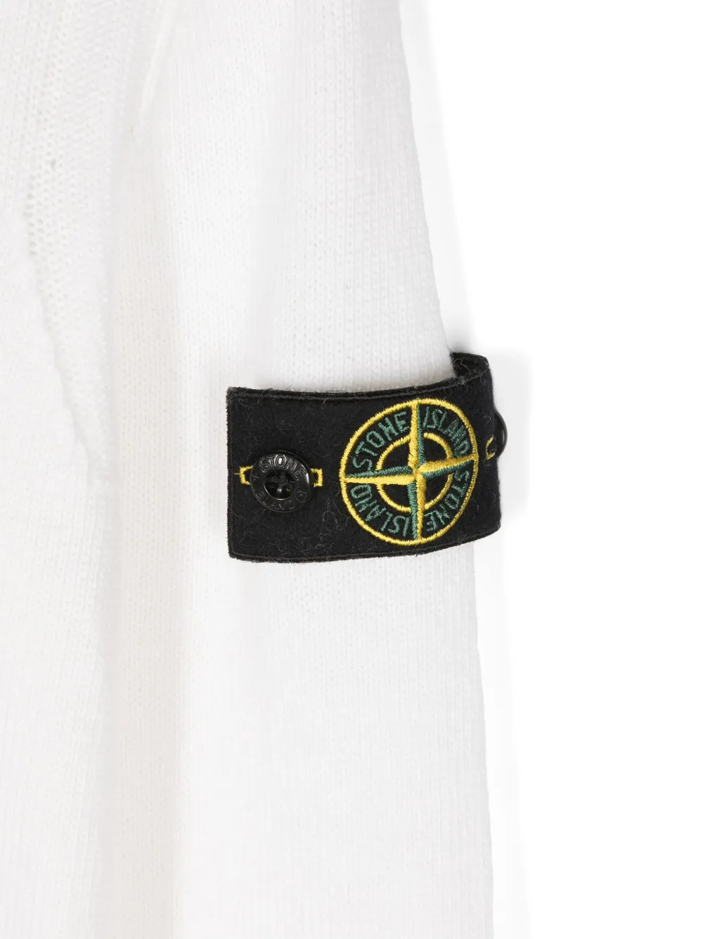 Stone Island Junior Trui met Compass-logopatch Wit