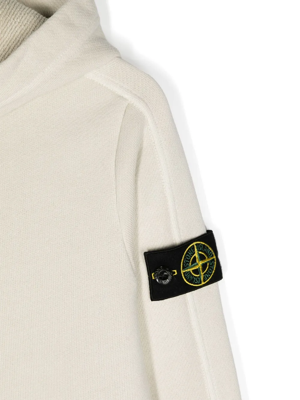 Stone Island Junior Katoenen hoodie Beige