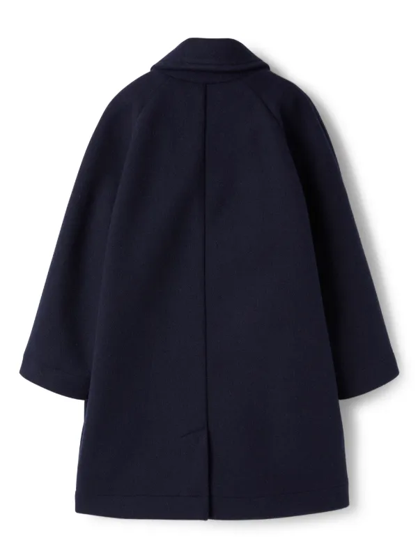 Il Gufo spread collar coat kids Fabric 10 Blue