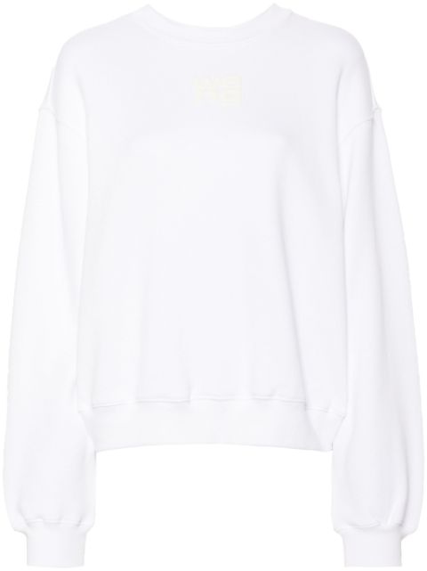 Affordable Alexander Wang logo-embossed cotton sweatshirt Women