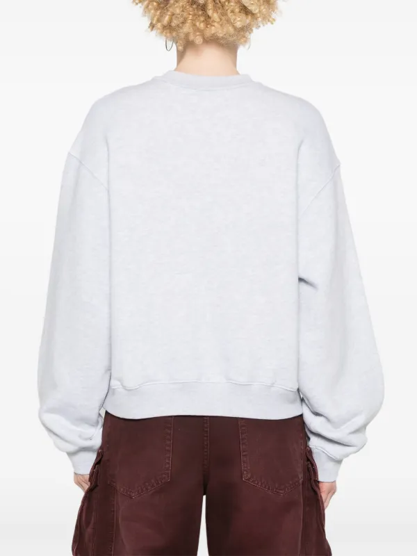 Alexander Wang logo-embossed Cotton Sweatshirt | Grey | FARFETCH
