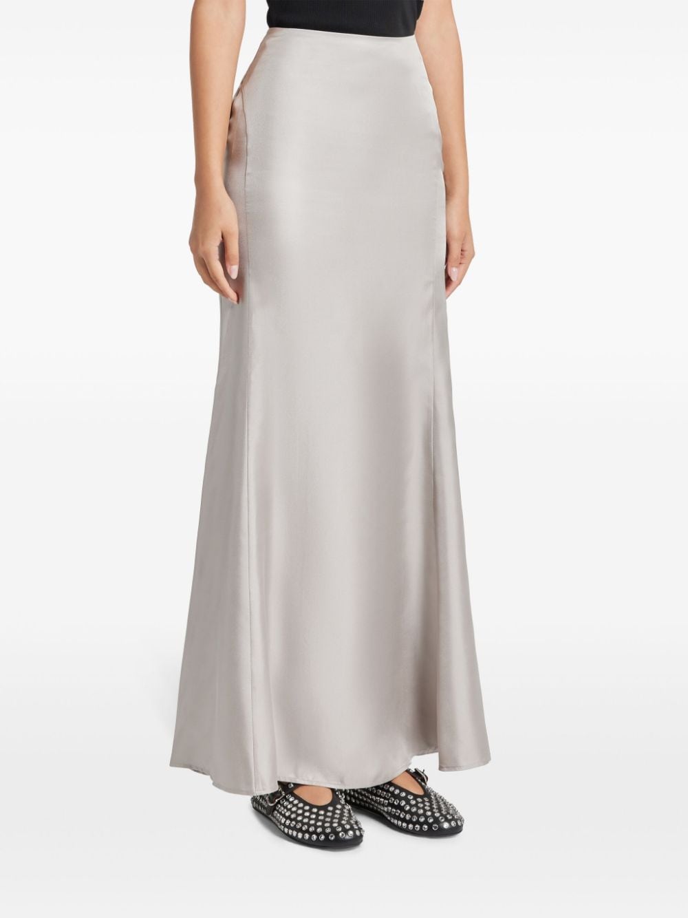 Shop Loulou Studio Dalupiri Maxi Skirt In Grey