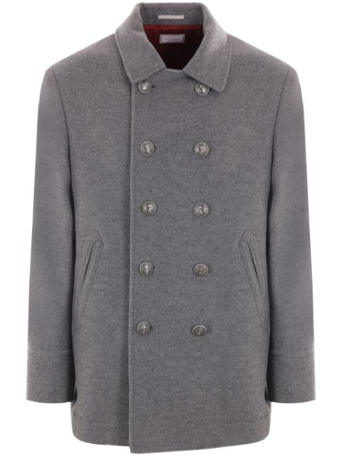 Brunello Cucinelli felted cashmere peacoat Men