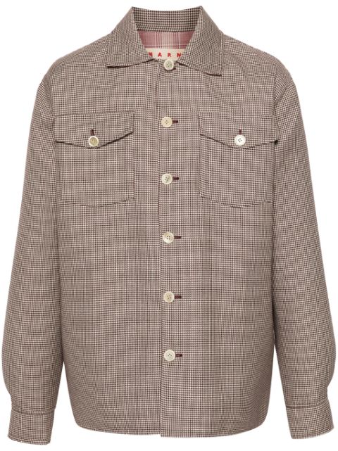 Marni houndstooth-jacquard shirt Men