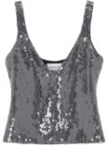 16Arlington Devereau sequin-embellished top - Silver