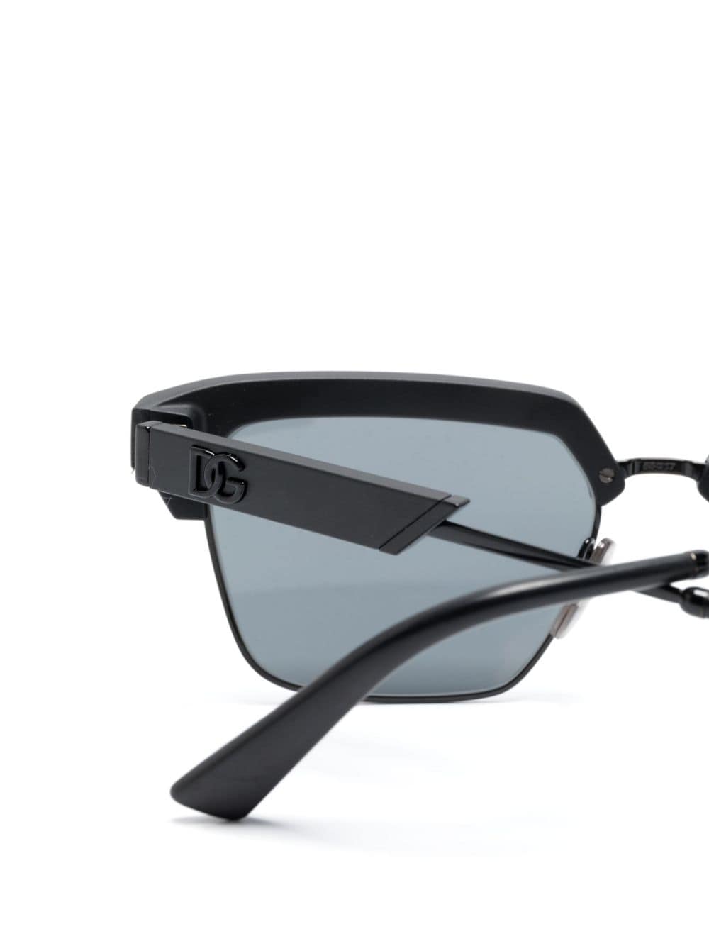 Shop Dolce & Gabbana Logo-plaque Sunglasses In Black