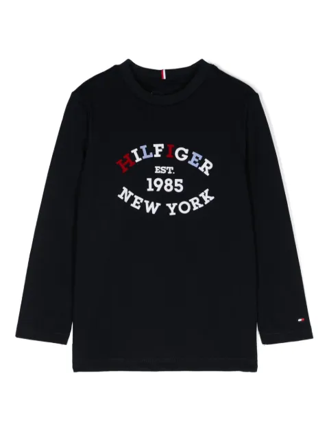 Tommy Hilfiger Junior flocked-logo cotton T-shirt