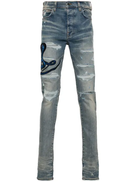 AMIRI jean à détail de patch
