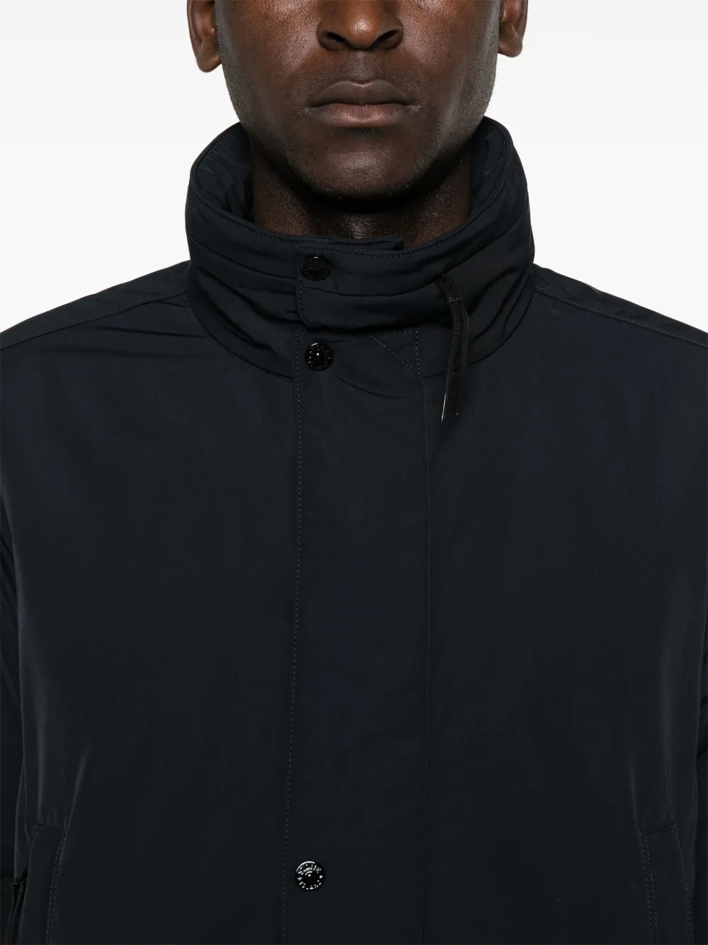 Stone Island Gewatteerd jack met Compass-logopatch Blauw