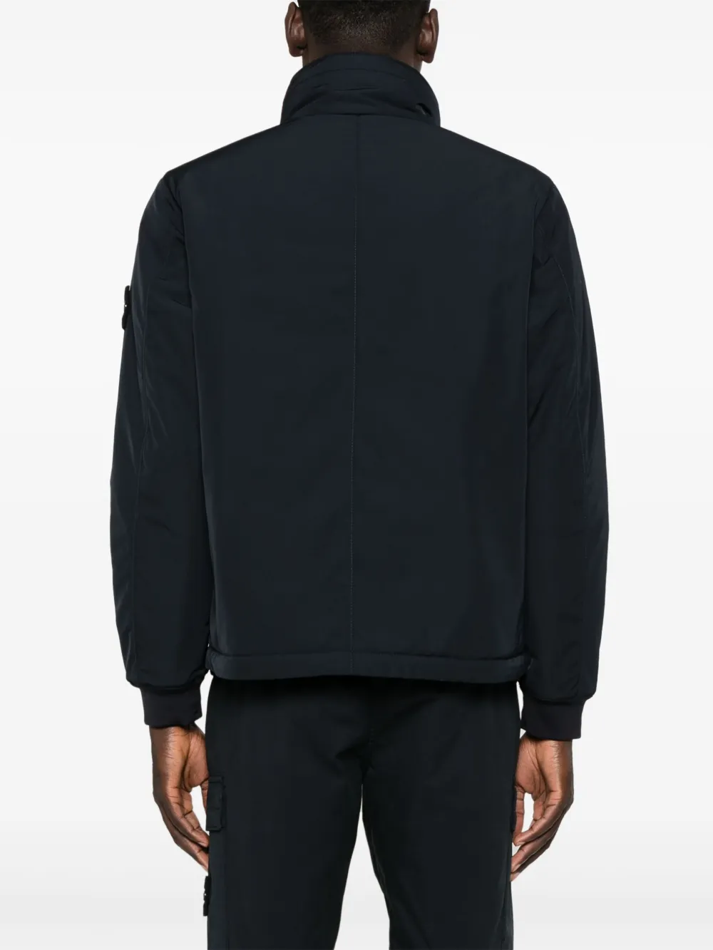 Stone Island Gewatteerd jack met Compass-logopatch Blauw