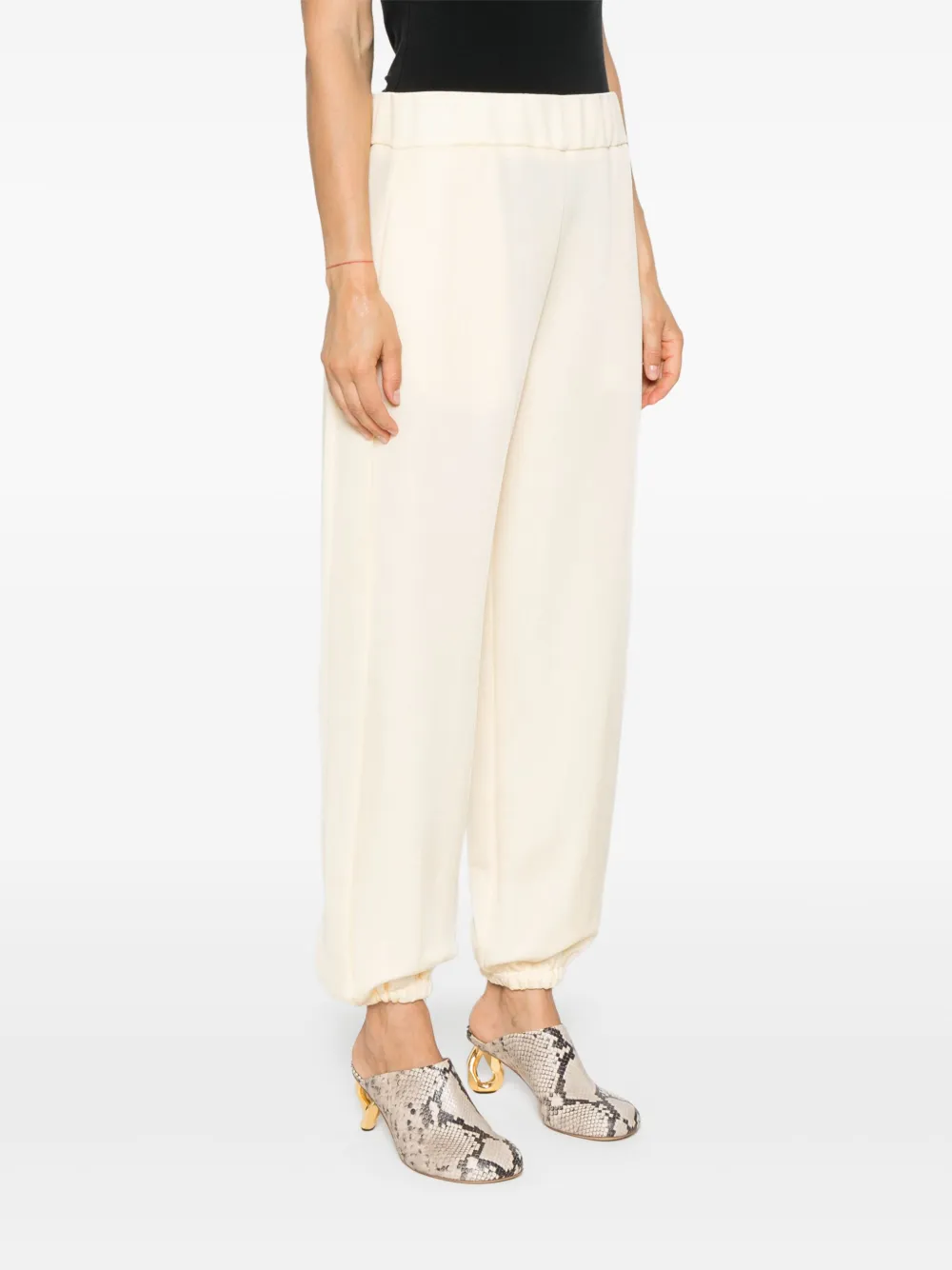 Jil Sander Broek met toelopende pijpen Beige