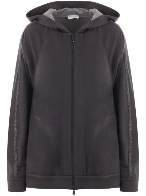 Brunello Cucinelli hoodie con detalle de cadena Monili