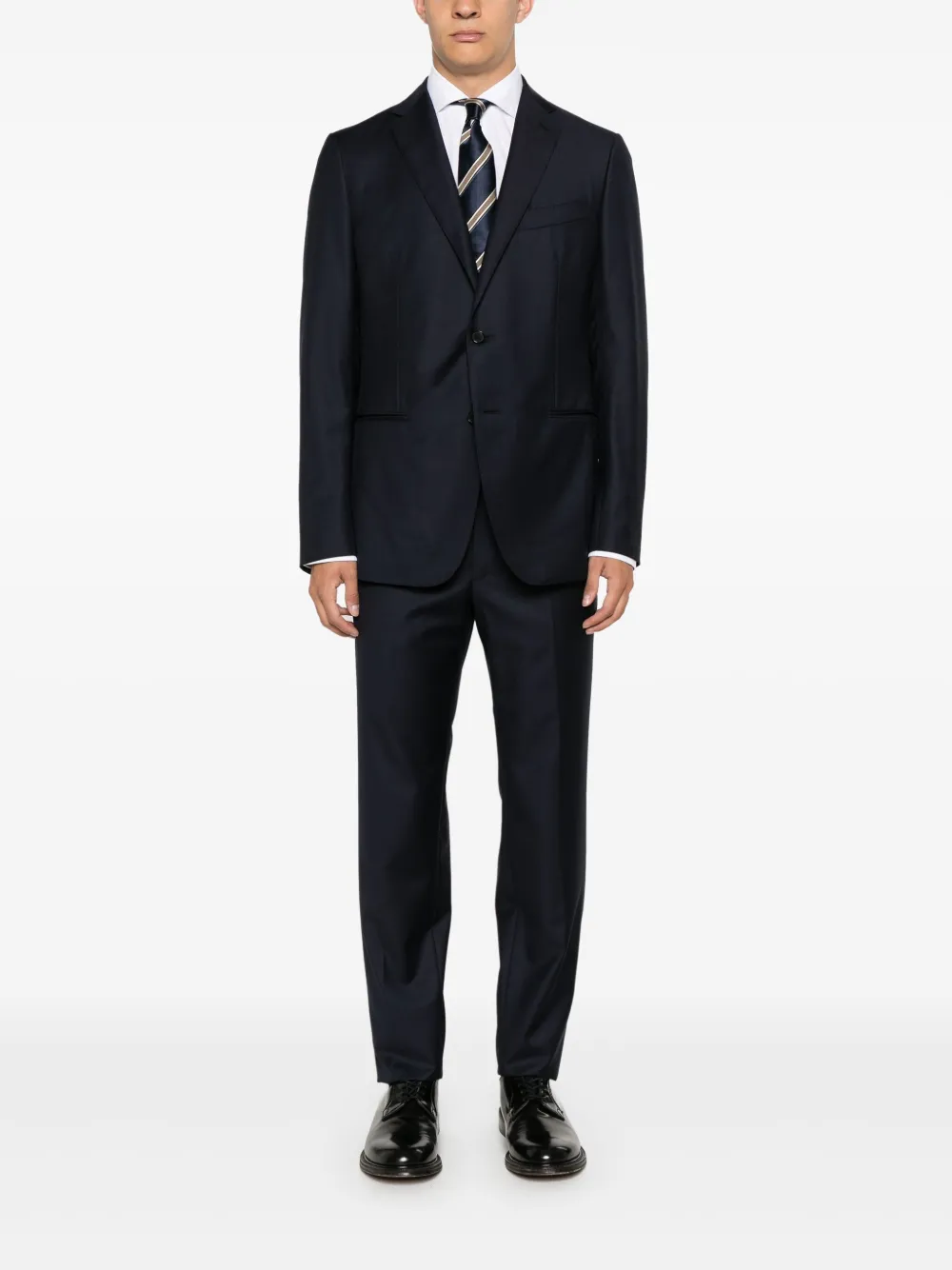 Caruso Pak met enkele rij knopen - Blauw