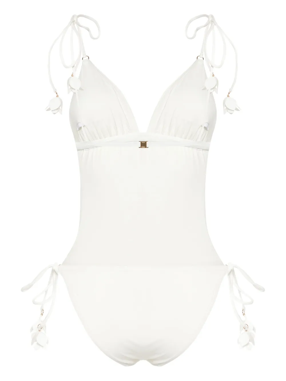 ZIMMERMANN Badpak met bloemenpatch - Wit