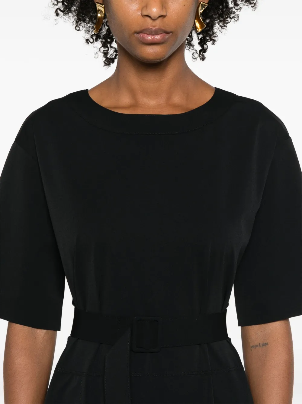 Max Mara Leisure T-shirtjurk met ceintuur Zwart