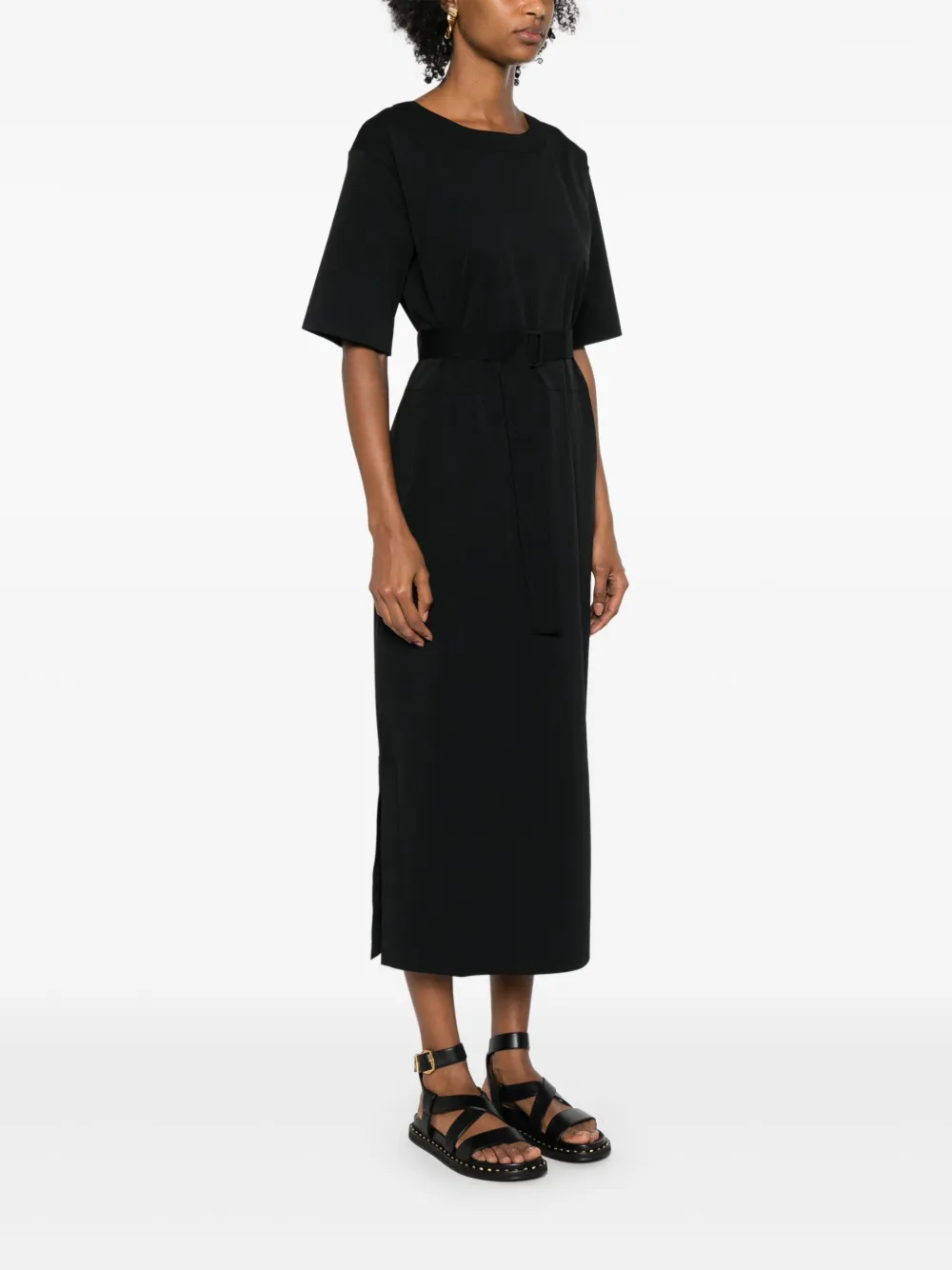 Max Mara Leisure T-shirtjurk met ceintuur Zwart