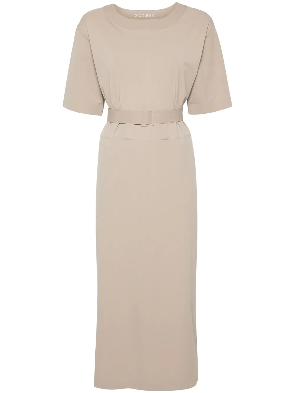 Max Mara Leisure T-shirtjurk met ceintuur Beige