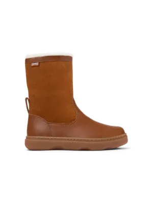 Scarpe Stringate Camper Kiddo K800600 - Unisex Per Bambini E Ragazzi, In Pelle Arancione, Comode E Pratiche