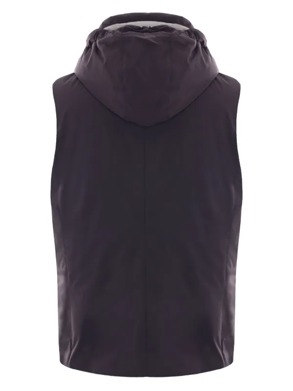 Brunello Cucinelli Gilet Imbottito Con Cappuccio | Blu