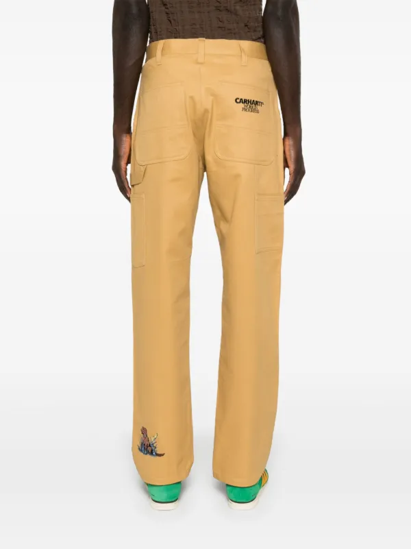 Carhartt WIP Ducks-embroidered straight-leg Trousers | Yellow