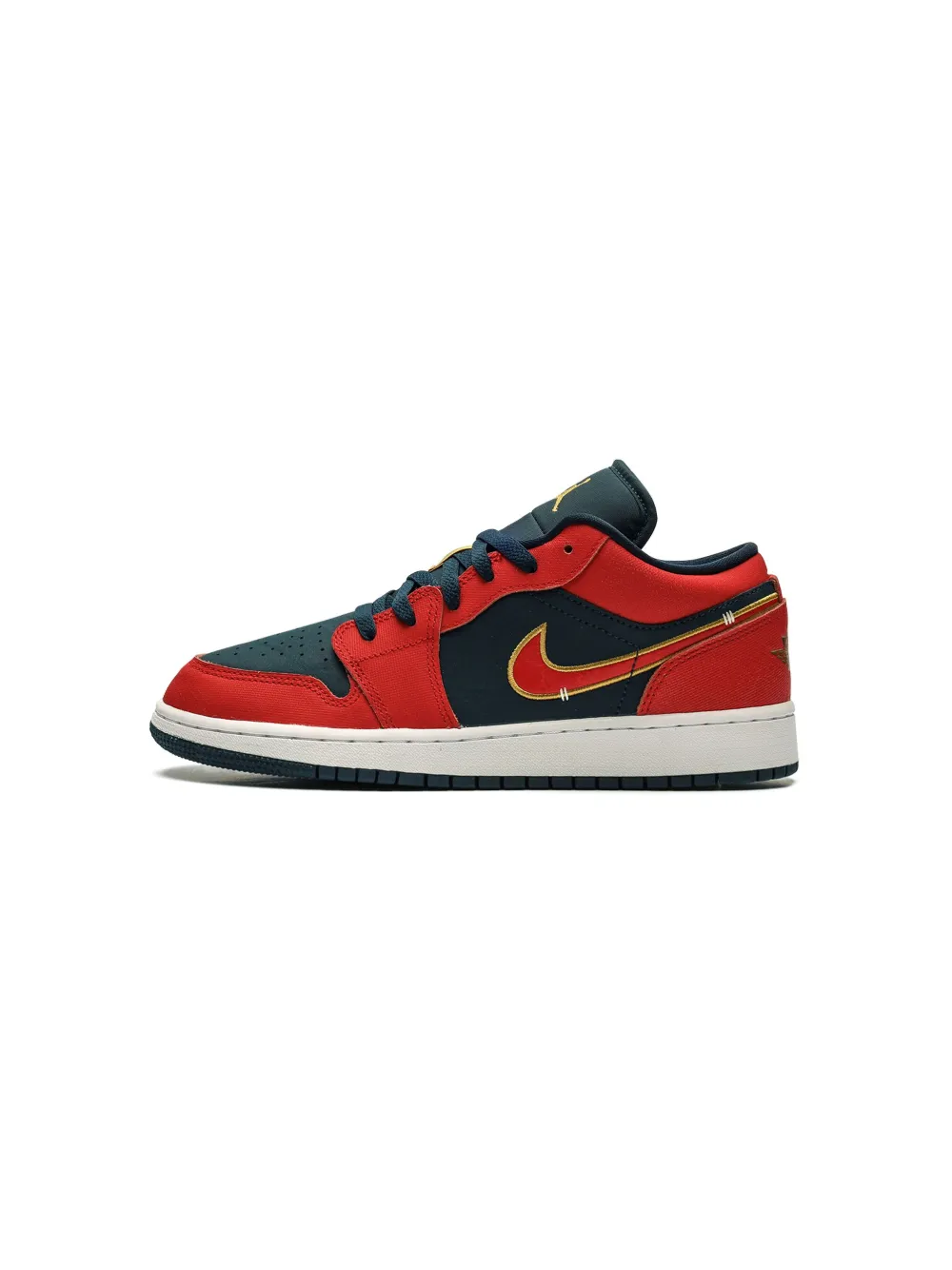 Jordan Kids Jordan 1 Low "Armory Navy Sport Red" sneakers Blauw