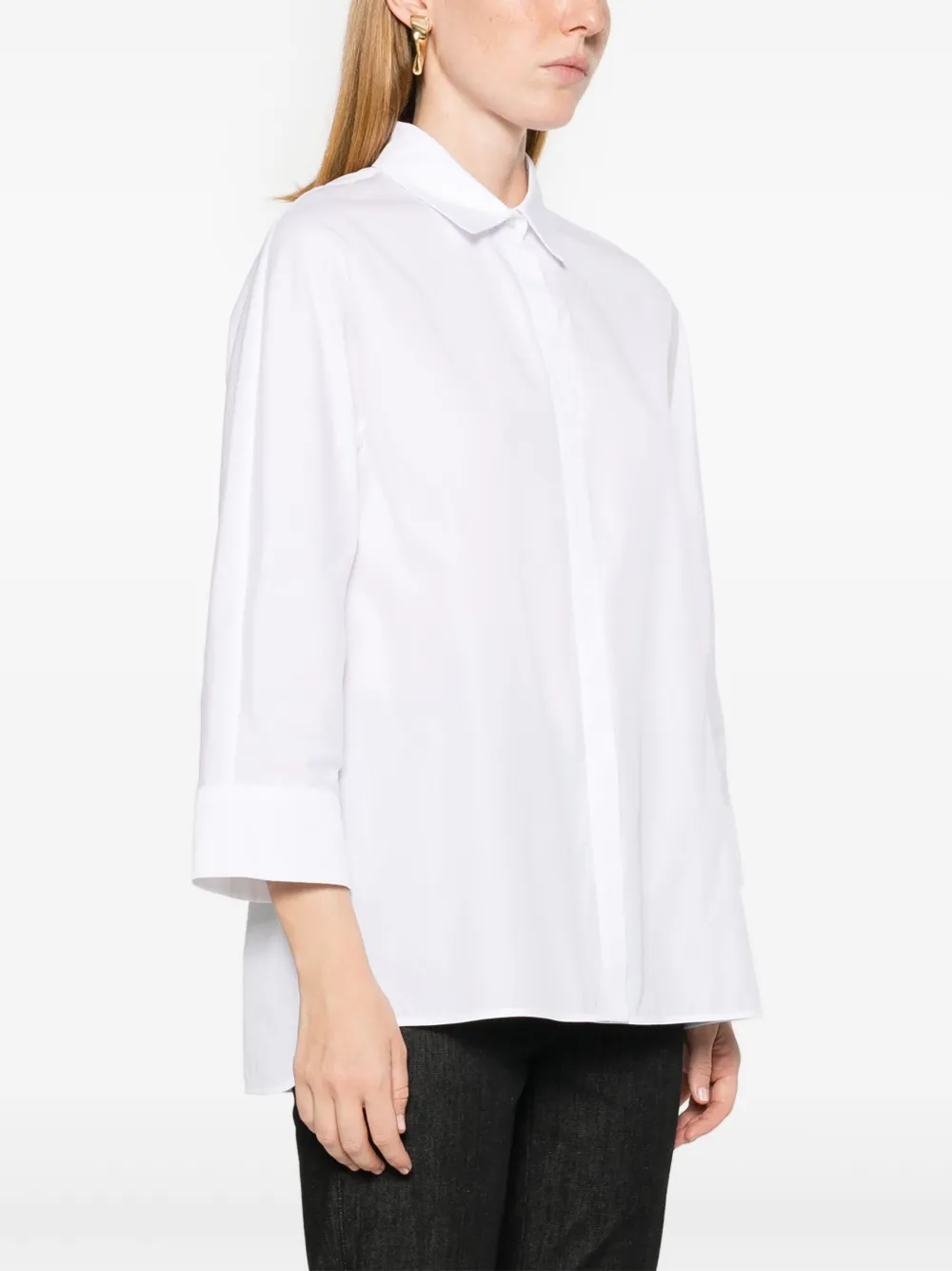 Shop 's Max Mara Delfina Poplin Shirt In White