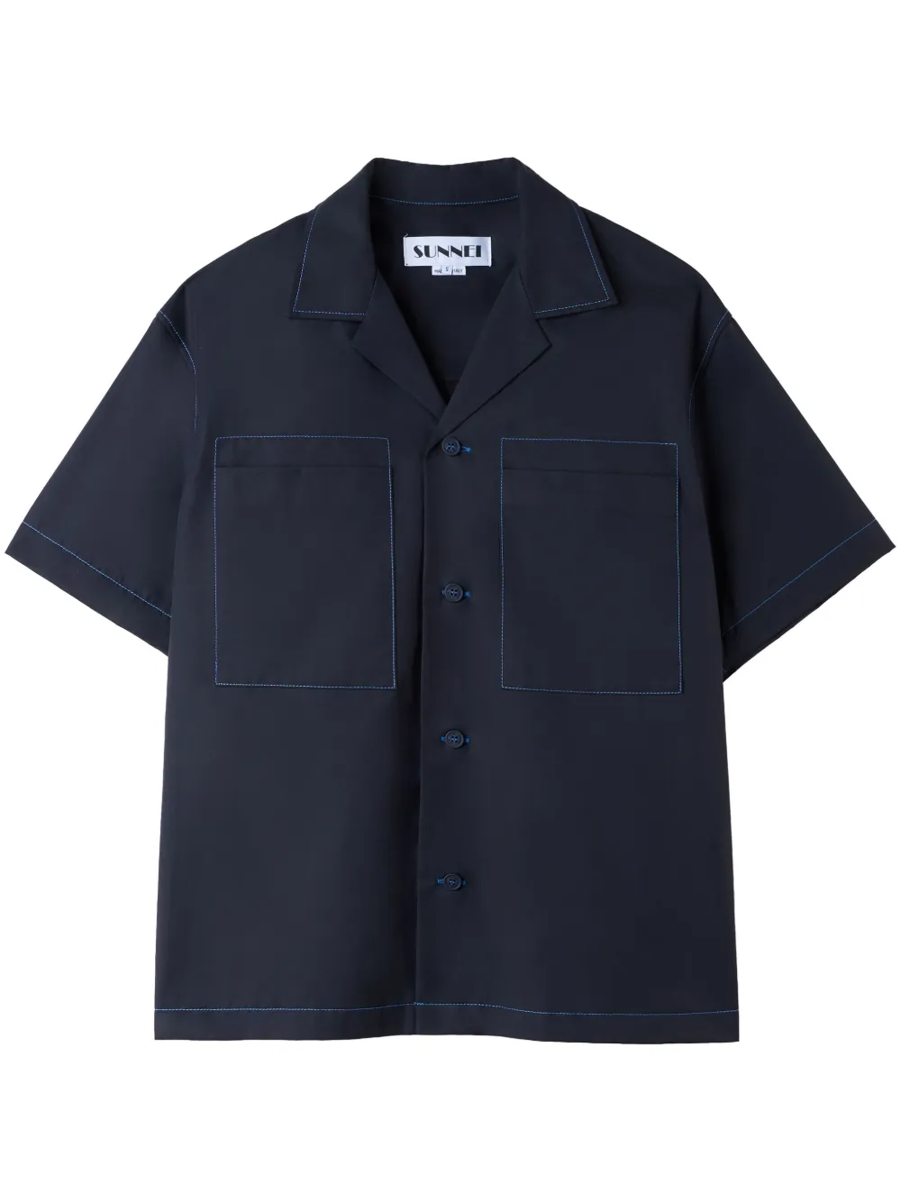 Sunnei camisa con costuras en contraste | azul | Image 1