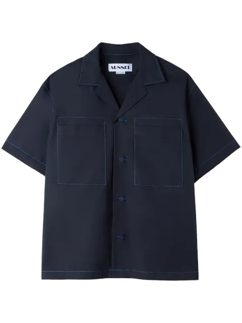 Sunnei camisa con costuras en contraste