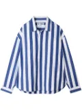 Sunnei striped long-sleeve shirt - Blue