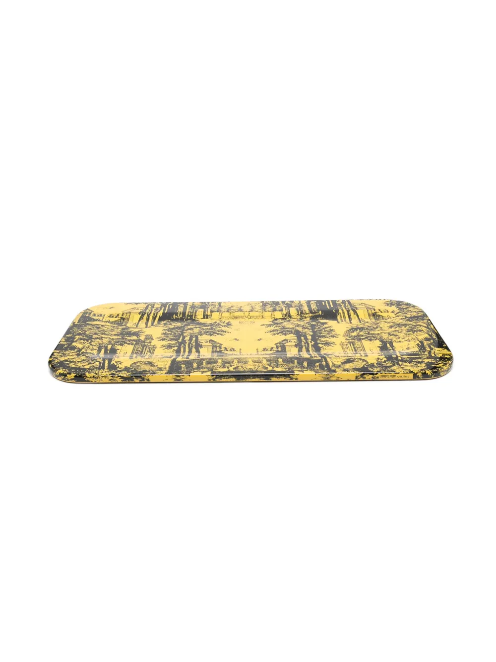 Fornasetti Giardino Settecentesco Tray (60cm X 25cm) In Black