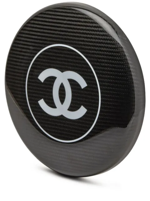 CHANEL Pre-Owned frisbee con motivo de rayas y logo CC 2022
