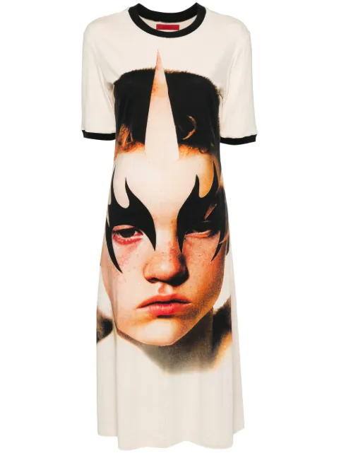 KUSIKOHC Fantasy Face midi dress