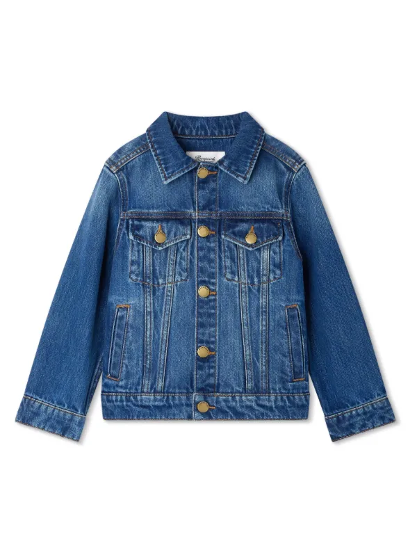 Bonpoint ネイビー ボタン付きジャケット　6y Bonpoint Lancelot デニムジャケット | ブルー | FARFETCH JP