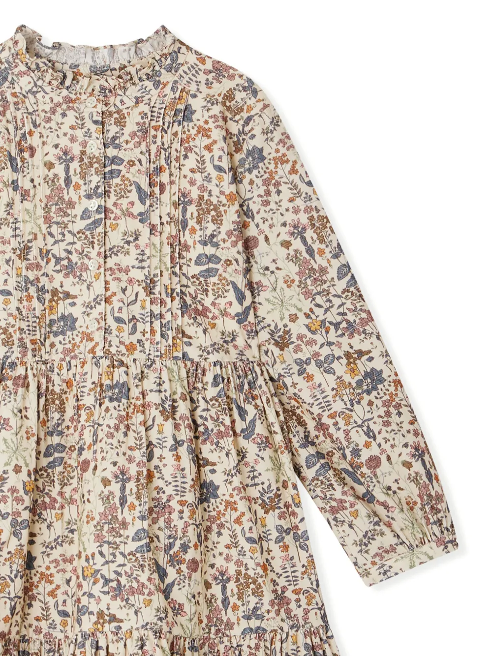 Bonpoint Jurk met bloemenprint Beige